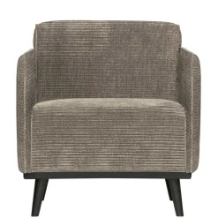 Wohnen Moderner Sessel mit Federkern in Graubraun - Shoh