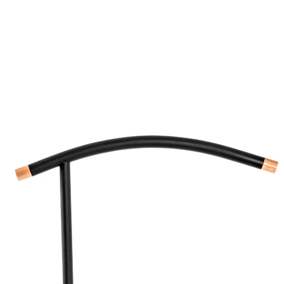 Herren Wohnen Moderner Skandi Herrendiener in Schwarz & Buche - Lucan