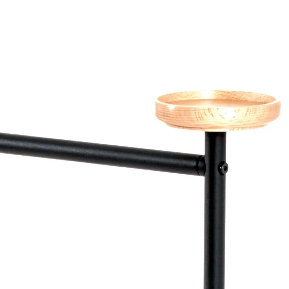 Herren Wohnen Moderner Skandi Herrendiener in Schwarz & Buche - Lucan