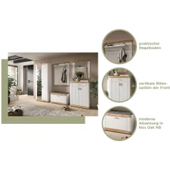 Wohnen Moderner Spiegel in Weiß & Wildeiche - Hihat