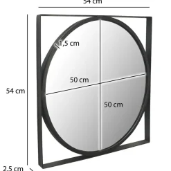 Wohnen Moderner Spiegel mit Metallrahmen - Champagne