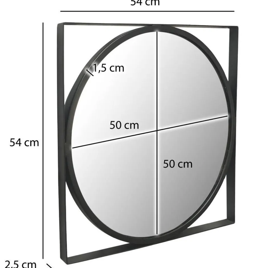 Wohnen Moderner Spiegel mit Metallrahmen - Champagne