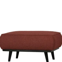 Moderner Stoffhocker Boucle in Rotbraun - Anizia^Wohnen Outlet