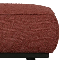 Moderner Stoffhocker Boucle in Rotbraun - Anizia^Wohnen Outlet