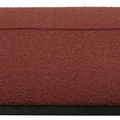 Moderner Stoffhocker Boucle in Rotbraun - Anizia^Wohnen Outlet