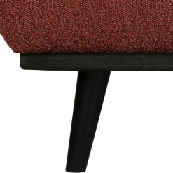 Moderner Stoffhocker Boucle in Rotbraun - Anizia^Wohnen Outlet