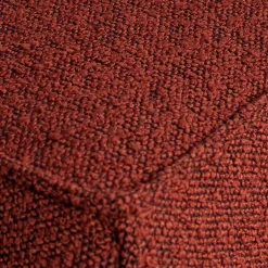 Moderner Stoffhocker Boucle in Rotbraun - Anizia^Wohnen Outlet