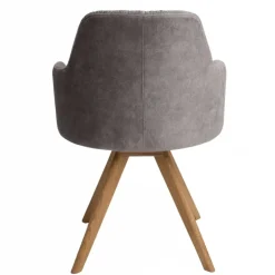 Moderner Tischsessel aus Velours Grau - Faunatia^Wohnen Hot