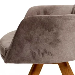 Moderner Tischsessel aus Velours Grau - Faunatia^Wohnen Hot