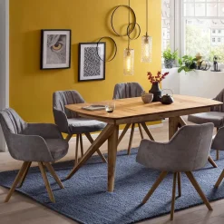 Moderner Tischsessel aus Velours Grau - Faunatia^Wohnen Hot