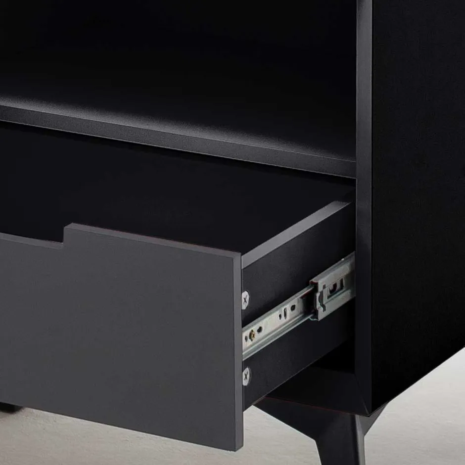 Wohnen Moderner TV Unterschrank in Weiß & Grau - Vadids