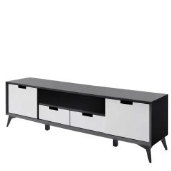 Wohnen Moderner TV Unterschrank in Weiß & Grau - Vadids