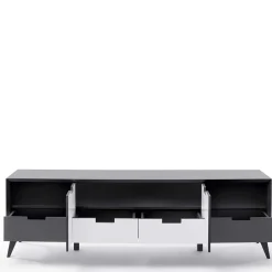 Wohnen Moderner TV Unterschrank in Weiß & Grau - Vadids