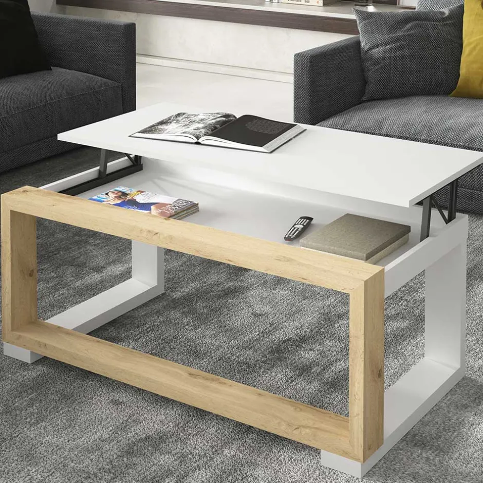 Wohnen Moderner Wohnzimmertisch höhenverstellbar - Zajan