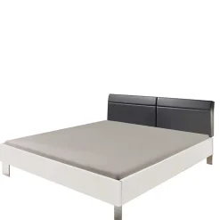 Wohnen Modernes Bett in Weiß mit Dunkelgrau - Oledra