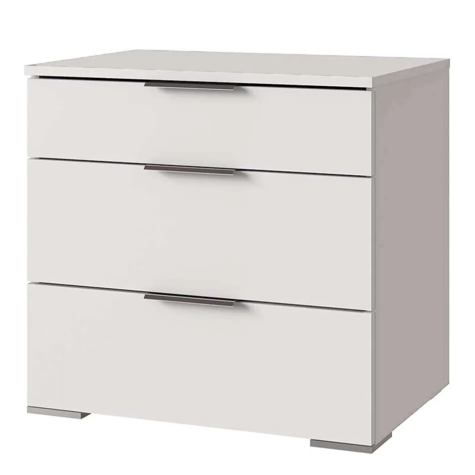 Wohnen Modernes Bett in Weiß mit Dunkelgrau - Oledra