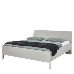 Wohnen Modernes Designbett in hellem Grau - Nucina