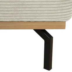 Wohnen Modernes Ecksofa in Creme Cordbezug - Caldizza