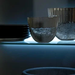 Modernes Eiche Sideboard mit Glaseinsätzen - Assela^Wohnen