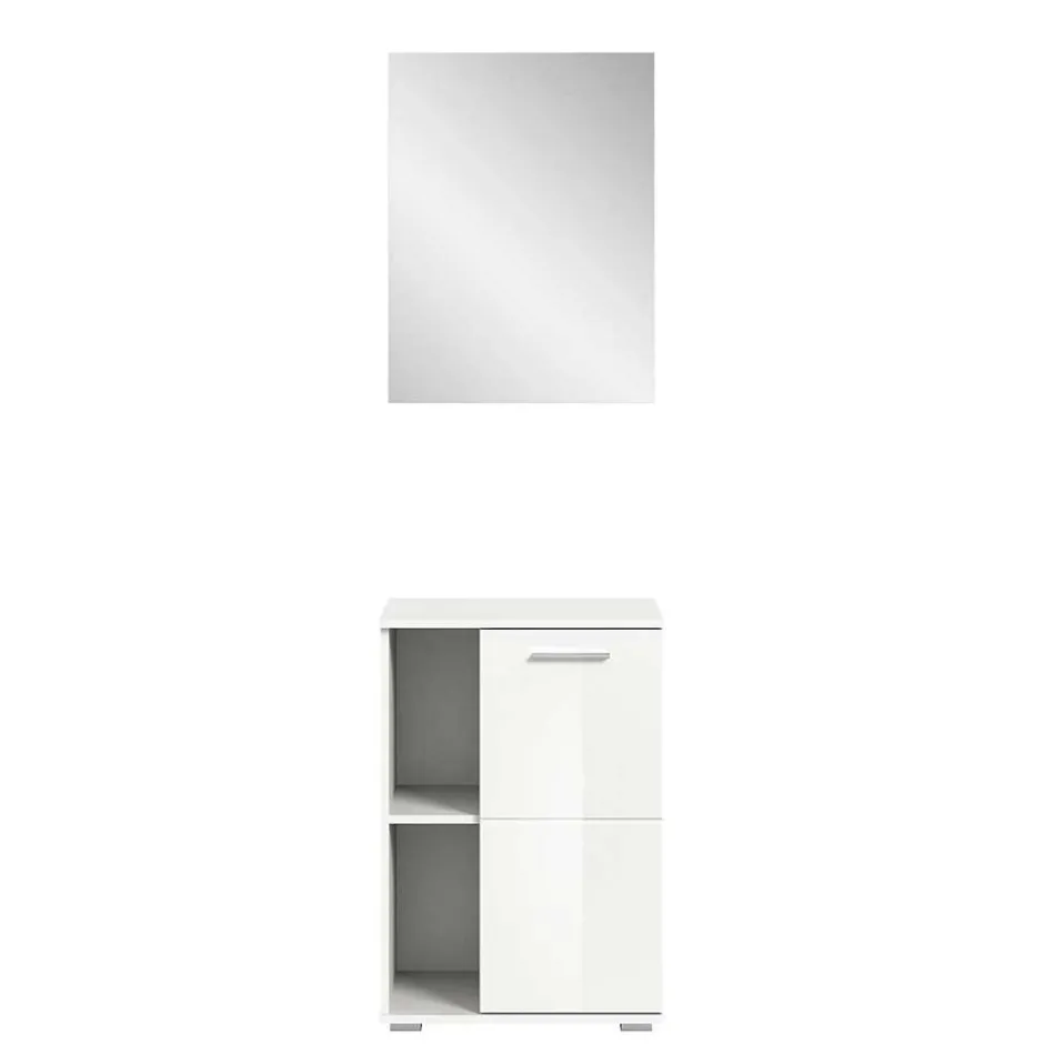 Wohnen Modernes Garderobenmöbel in Weiß - Rugova (zweiteilig)