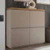 Wohnen Modernes Highboard in Taupe & Akazie - Anja