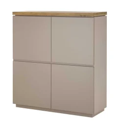 Wohnen Modernes Highboard in Taupe & Akazie - Anja