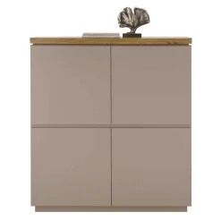 Wohnen Modernes Highboard in Taupe & Akazie - Anja