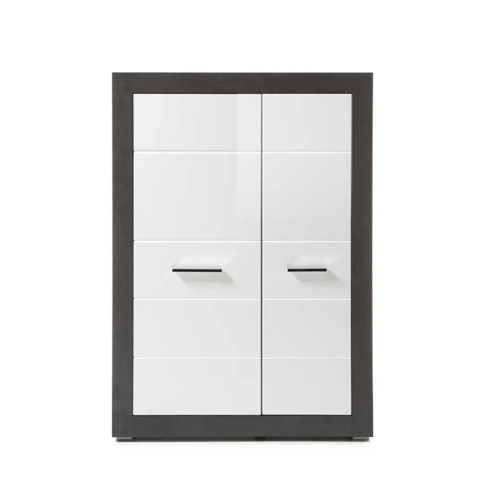 Modernes Hochglanz Highboard mit 2 Türen - Istensa I^Wohnen New
