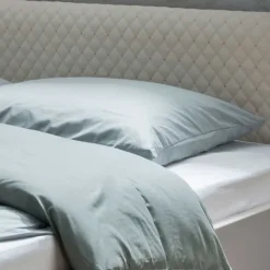 Wohnen Modernes Kunstlederbett in Beige - Crascanu