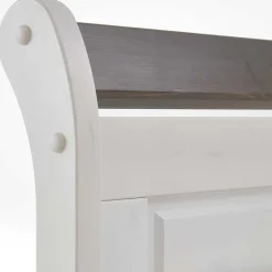 Modernes Landhausbett in Weiß & Grau - Caneon^Wohnen Sale