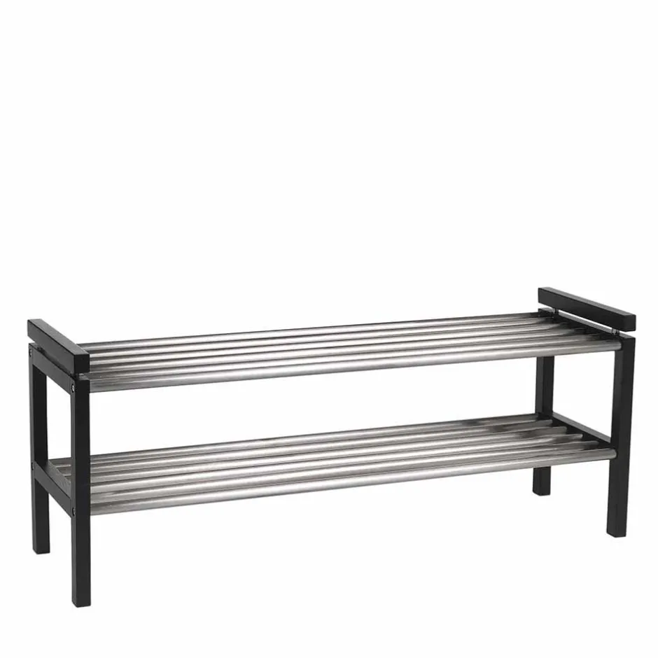 Modernes Schuhregal in Schwarz & Edelstahl - Geskan^Wohnen Hot