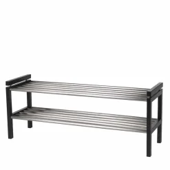 Modernes Schuhregal in Schwarz & Edelstahl - Geskan^Wohnen Hot