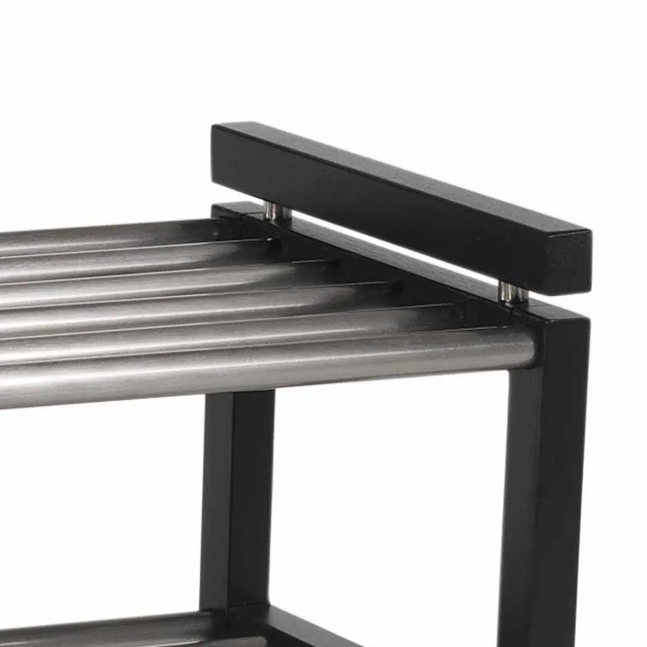 Modernes Schuhregal in Schwarz & Edelstahl - Geskan^Wohnen Hot