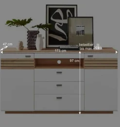 Modernes Sideboard mit 175 cm Breite - Niam^Wohnen Outlet