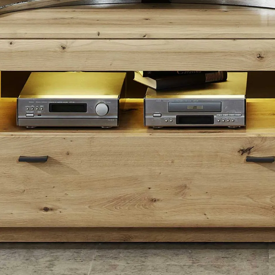 Modernes TV Lowboard in Holzoptik Wildeiche - Iniaco^Wohnen Discount