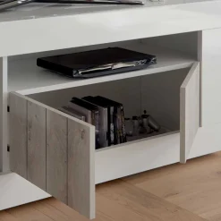 Wohnen Modernes TV Lowboard mit Fach & 3 Türen - Merenda