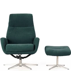 Wohnen Modernes TV Sessel Set mit Fußhocker - Trapani (zweiteilig)