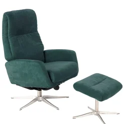 Wohnen Modernes TV Sessel Set mit Fußhocker - Trapani (zweiteilig)