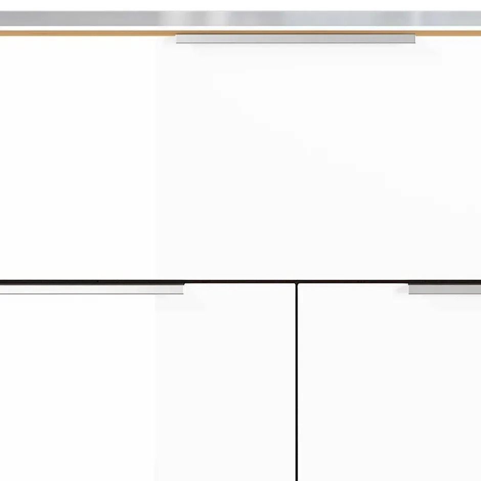 Wohnen Modernes Vertiko in Weiß & Wildeiche - Duclia