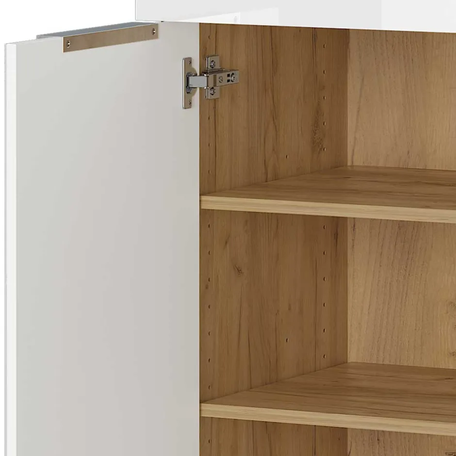 Wohnen Modernes Vertiko in Weiß & Wildeiche - Duclia