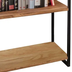 Modernes Wildeiche Regal mit Stahlgerüst - Sluganov^Wohnen New