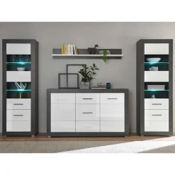 Wohnen Modernes Wohnmöbel Set zweifarbig - Istensa (vierteilig)
