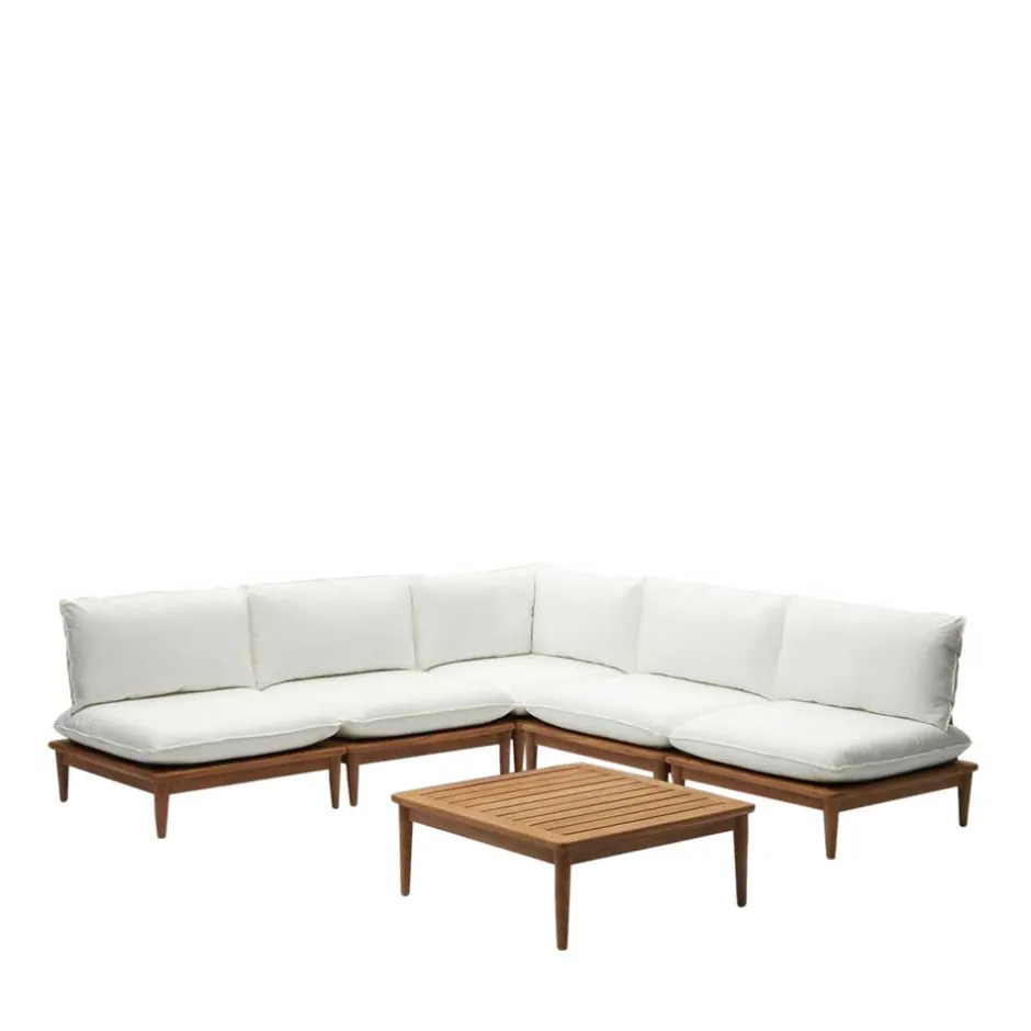 Modul Lounge aus Teak - Palm (sechsteilig)^Wohnen Clearance