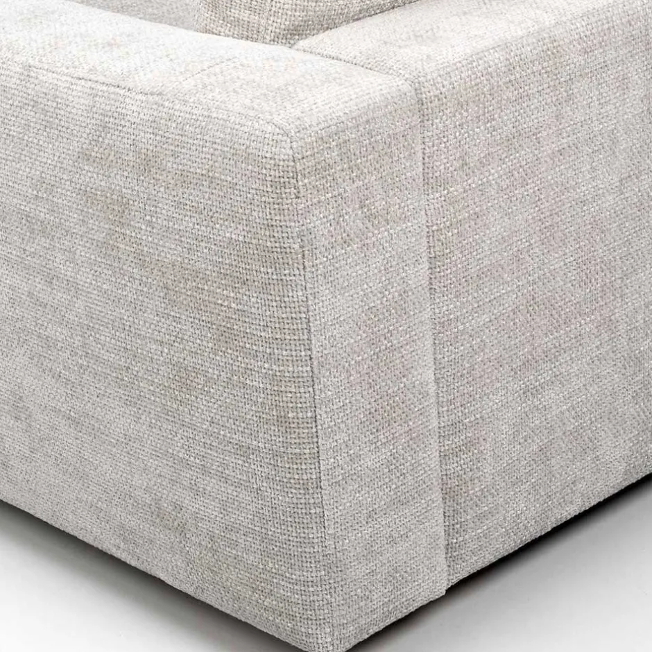 Wohnen Modulcouch Recamiere in Hellgrau - Esmen