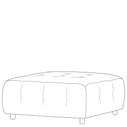 Wohnen Modulsofa Hocker in Blassgrün Cord - Praggio