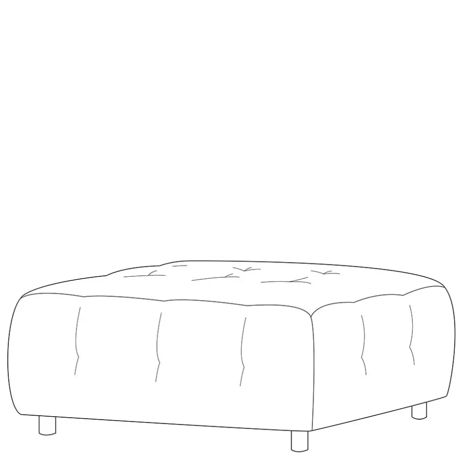 Wohnen Modulsofa Hocker in Blassgrün Cord - Praggio