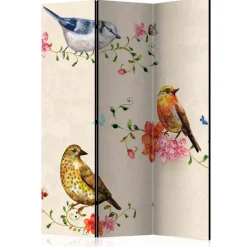 Motiv Paravent Gemalte Singvögel - Harvests^Wohnen Clearance