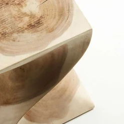 Wohnen Mungur Holz Beistelltisch im Sanduhr Design - Topherus