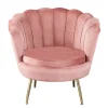 Wohnen Muschel Loungesessel in Rosa & Gold - Intiatos