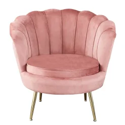 Wohnen Muschel Loungesessel in Rosa & Gold - Intiatos